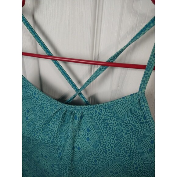 Prana Woman M Convertible Tank Aqua Kaleidoscope Breathe Activewear - Picture 10 of 10